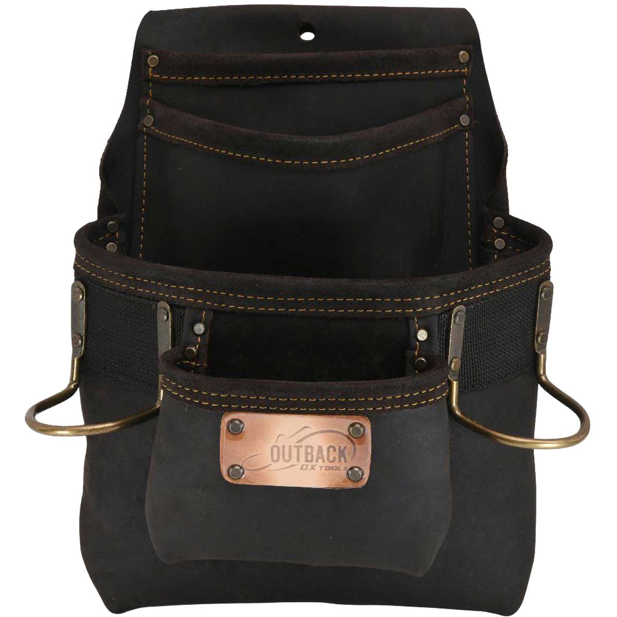 OX Pro Series 4 Pocket Pouch with Dual Hammer Holder - Oil-Tanned