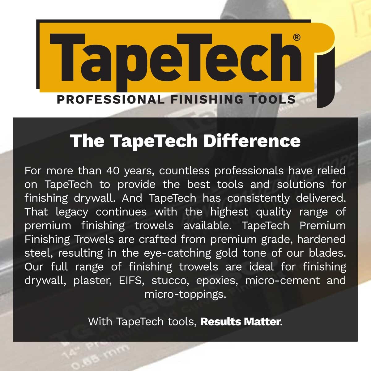 TapeTech 12" x 4.7" Trowel
